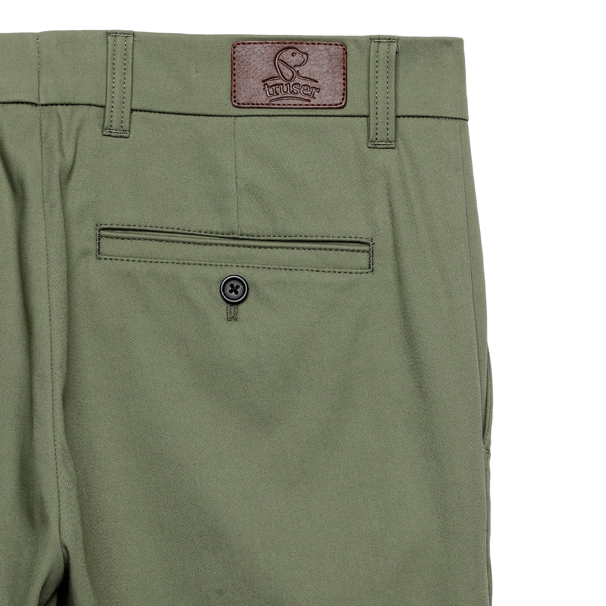 Slim Fit Luxe Chinos - Olivine Green