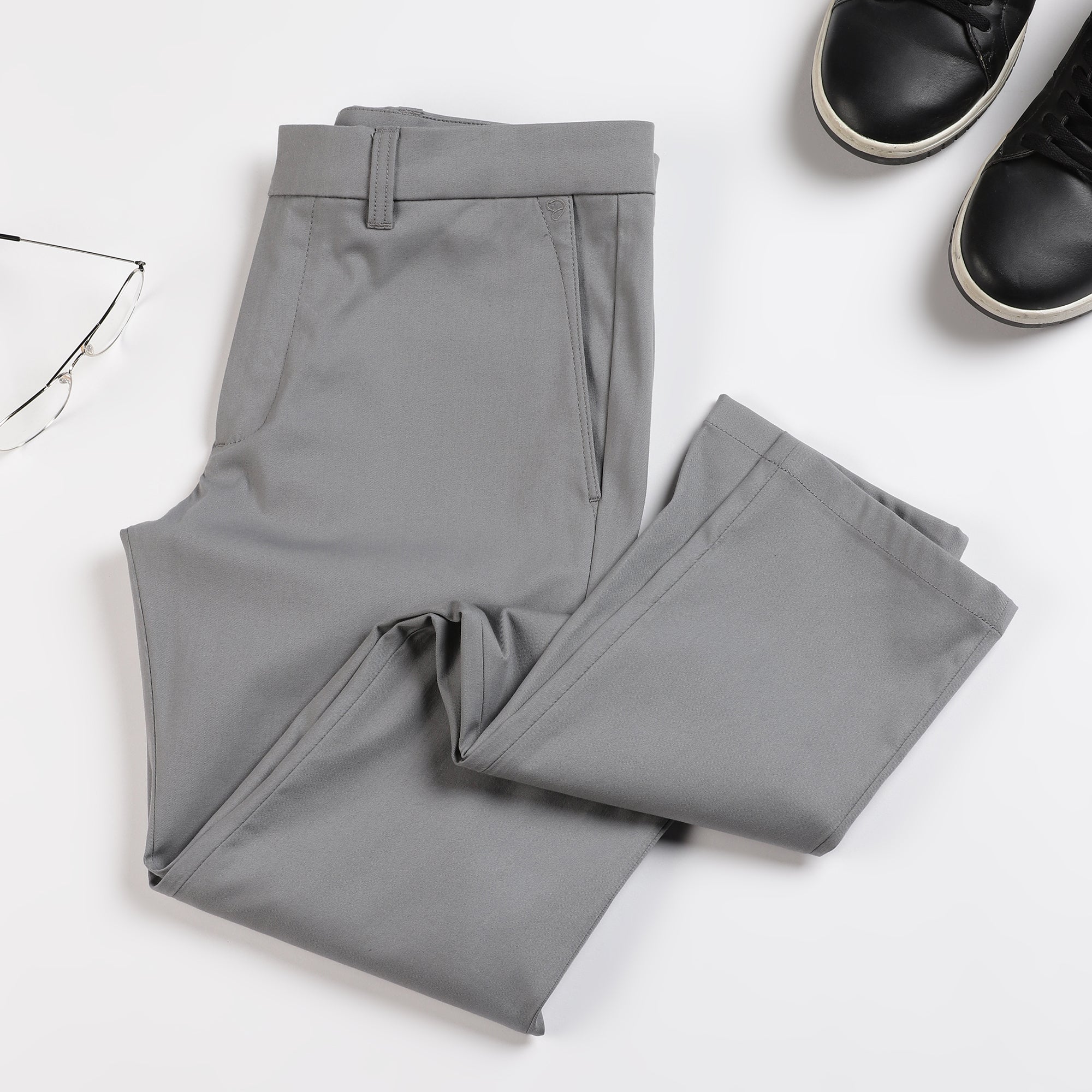 Slim Fit Luxe Chinos - Frost Grey