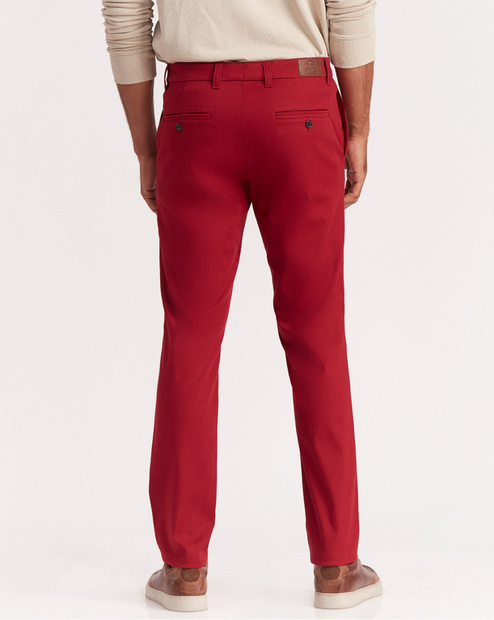 Slim Fit Luxe Chinos - Carmine Red