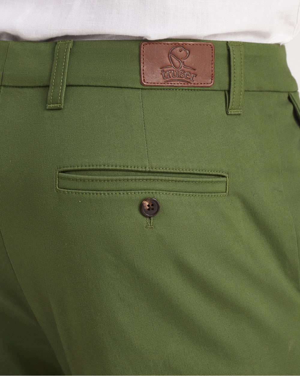 Slim Fit Luxe Chinos - Chive Green