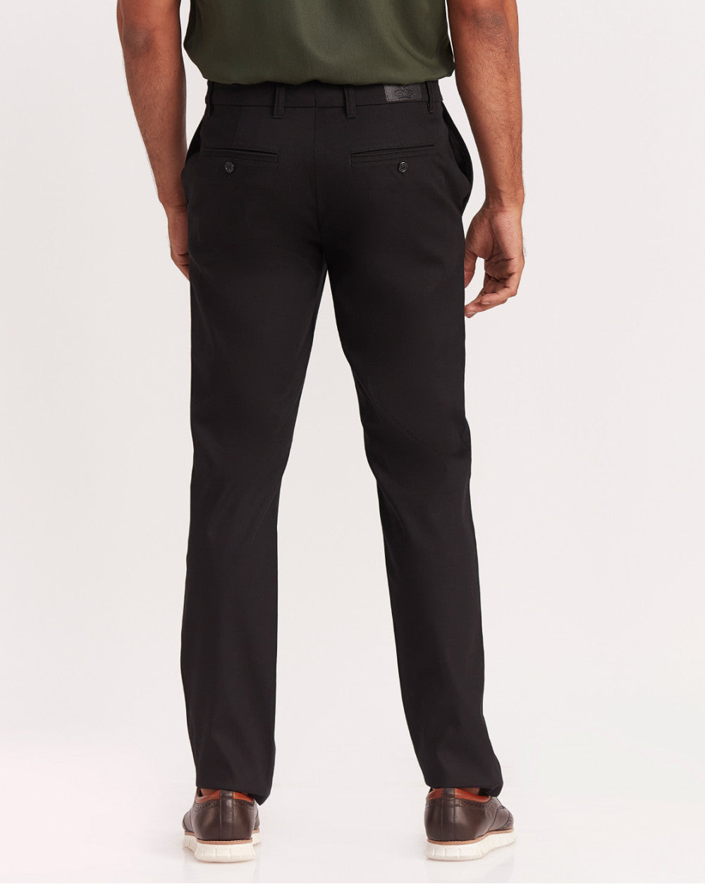 Tapered Fit Luxe Chinos - Jet Black