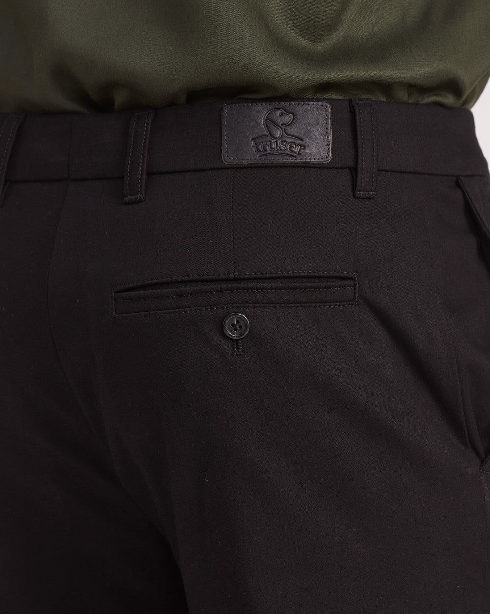 Tapered Fit Luxe Chinos - Jet Black