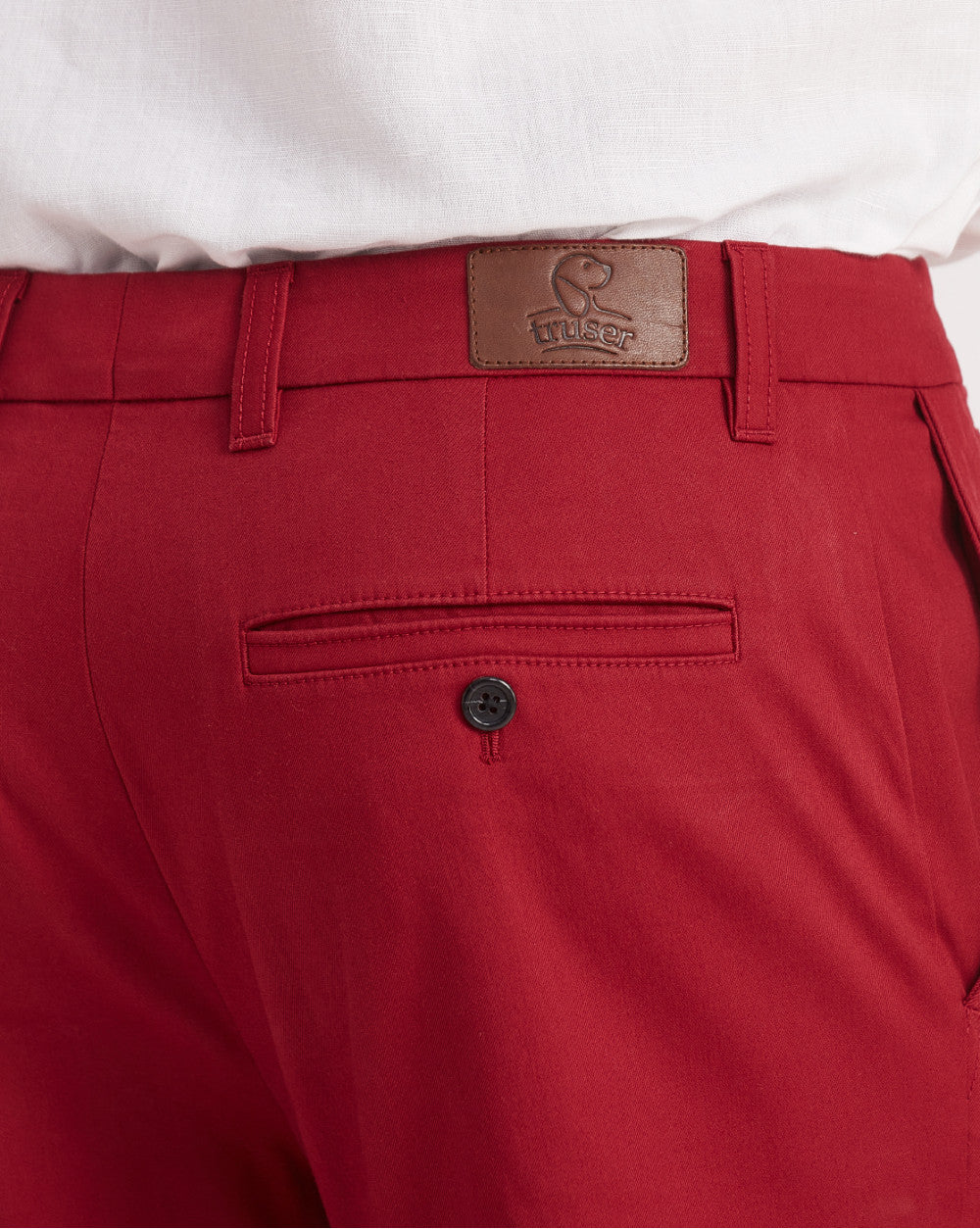 Tapered Fit Luxe Chinos - Carmine Red