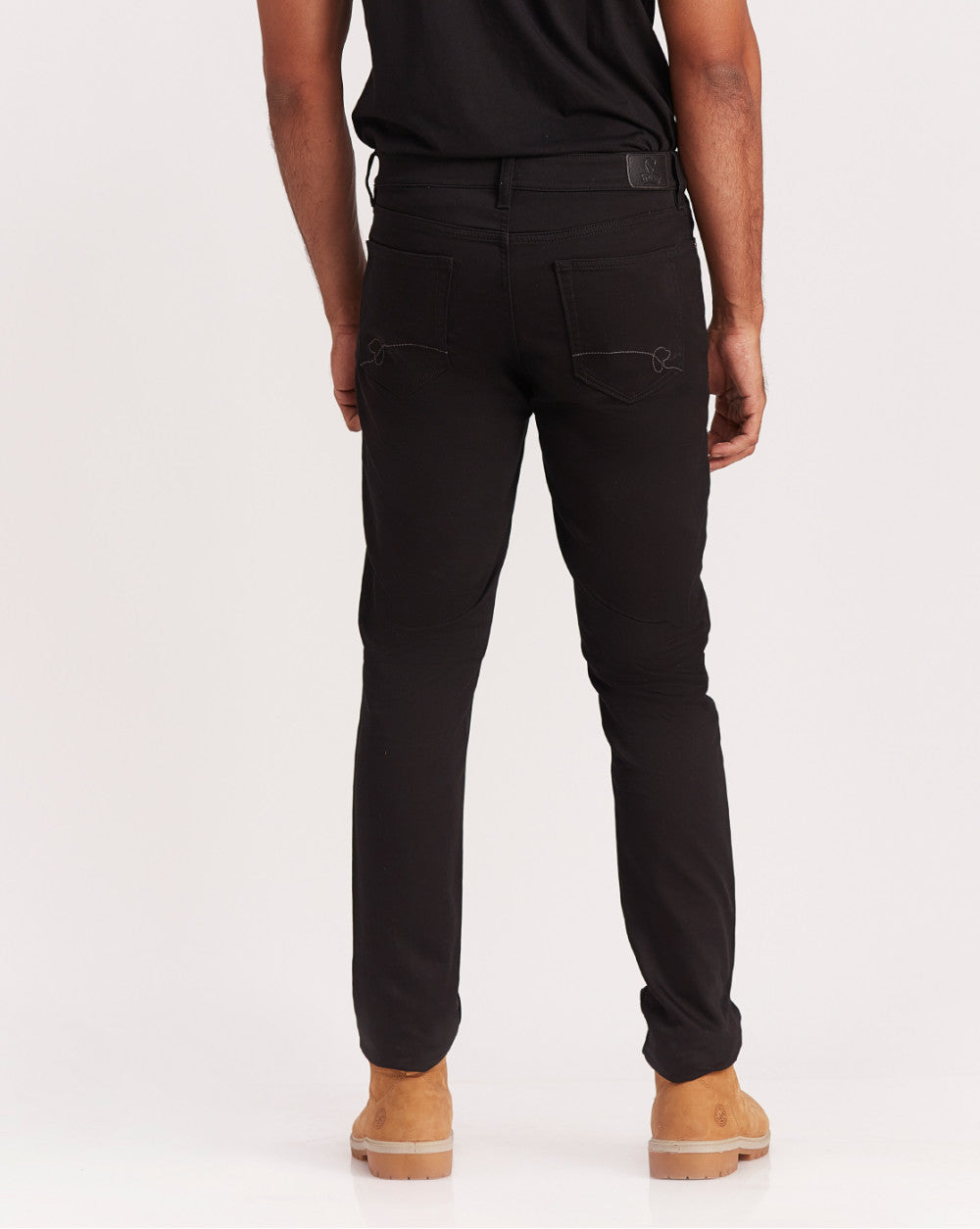 Skinny Fit Five-Pocket Urban Pants - Jet Black