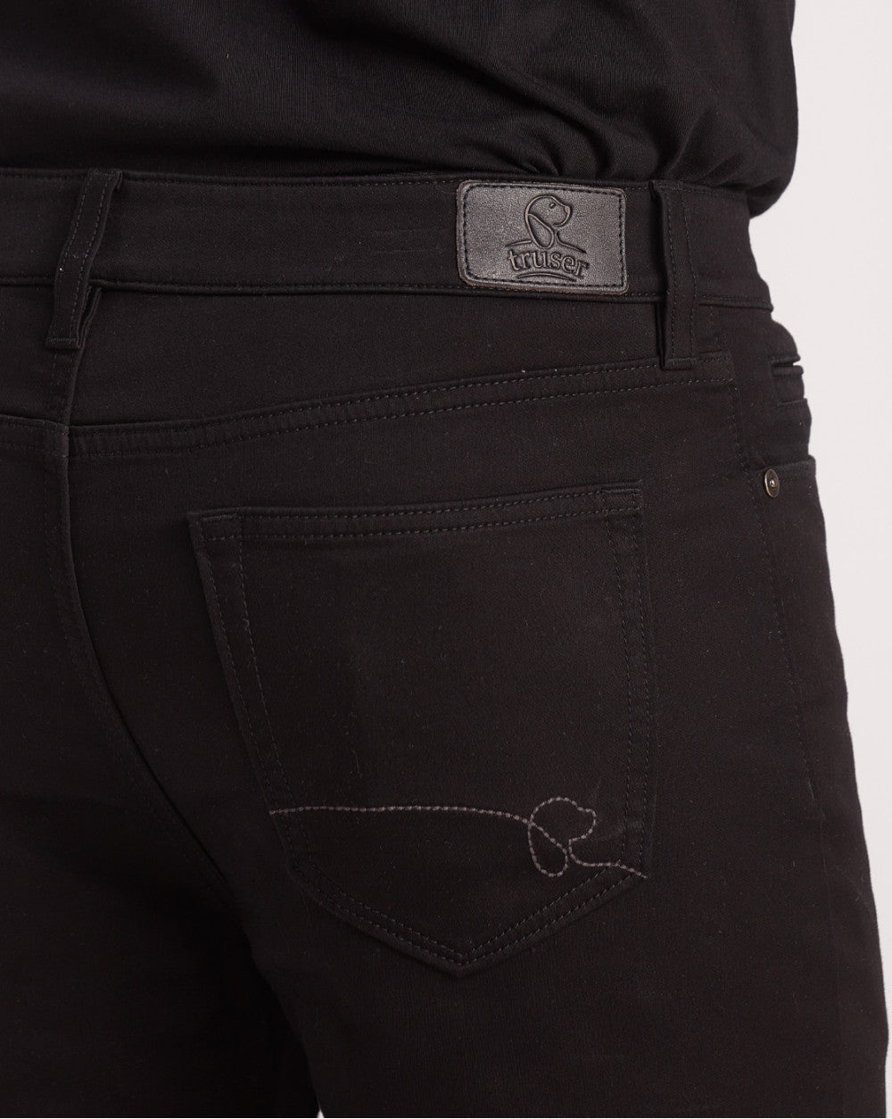 Skinny Fit Five-Pocket Urban Pants - Jet Black