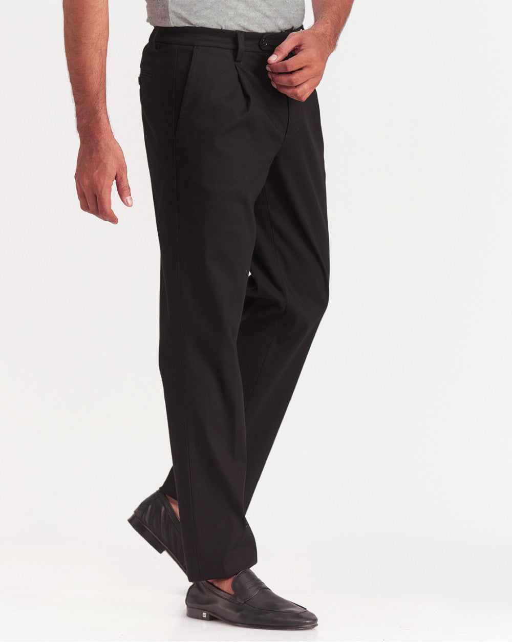 Buy Men Grey Regular Fit Solid Formal Trousers Online - 23323 | Allen Solly