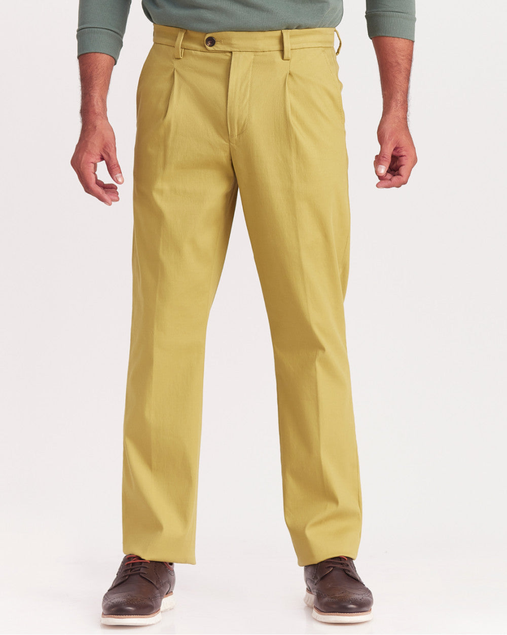 Moneglia Straight Fit Pleated Trousers